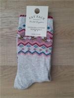 FatFace Ladies Bee Fairisle Socks Size UK 4-7 BNWT