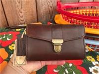 FAT FACE OLIVIA BROWN CHOCOLATE GENUINE LEATHER PURSE WALLET NWTS
