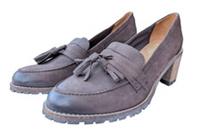 Fat Face Womens Loafer Shoes UK 8 EU 41 Tassels Brown Suede Heeled RRP £60 New