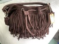 Fat Face The Cassidy Tassel Brown Suede Handbag BNWT RRP &pound;95.00