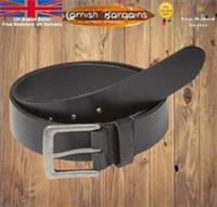 FatFace Black Italian Leather Belt Sz Small