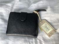 Fat Face Black Leather Betty Pop Out Cardholder Coin Purse BNWT RRP &pound;35