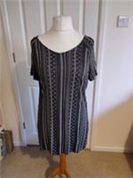 Fat Face Brown And White Tunic Size 10 - 10 Regular