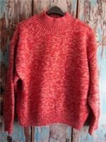 Fat Face Red Flecked Soft Knit Crew Neck Jumper size 16 - 16 Regular