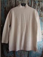 Fat Face Cream Textured Pattern "Blair" Longline Jumper size 14 - 14 Regular