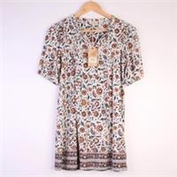 FatFace Lou Jaipur Floral Tunic Top UK 6 White Orange Boho Paisley BNWT - 6 Regular