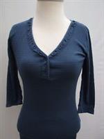 FAT FACE NAVY LADIES POINTELLE JERSEY LOUNGE PJ TOP BNWOT