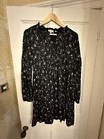 NEW Fat Face Womens Floral Jersey Dress in black 8 10 12 14 - 10 Regular