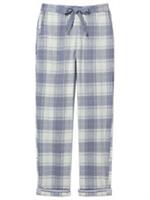 New Fat Face 100% Cotton Eva Pale Blue Check Pyjama Bottoms 6-24 - 10 Regular