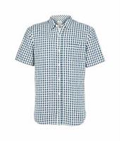 Fatface Mens Blue Kirkstead Gingham Shirt Short Sleeve Top - S Regular