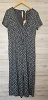 Fat Face Jumpsuit Size UK 14 Ally Ceramic Geo Jumpsuit Blue Navy NWT - 14 Regular