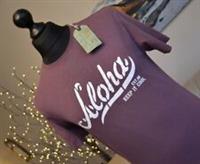 Fat Face Mens Crew Neck Tee T-Shirt Top SS Purple Aloha Sz. XS - Brand New - XS Regular