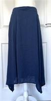 Fat Face Women's Midi Skirt Navy Lined Flare Elastic Waist BNWT £42 Size UK 12 - 12 Regular