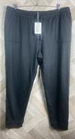 FAT FACE Woolacombe Joggers Black Soft Lounge Trousers Size 20 Reg New - 20 Regular