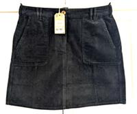 FATFACE Corduroy Navy Skirt 100% Cotton - size 12 - NEW WITH TAGS - 12 Regular