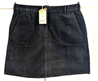 FATFACE Corduroy Navy Skirt 100% Cotton - size 12 - NEW WITH TAGS - 12 Regular