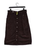 Fat Face Women's Midi Skirt UK 14 Brown Cotton New with tags