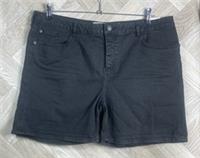 Fat Face Denim Black Denim Shorts Size 18