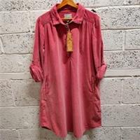 Fat Face Rose Pink Needlecord Shirt Dress 16L New With Tags - 16 Regular