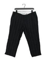 Fat Face Women's Trousers UK 14 Black 100% Cotton Straight Cropped