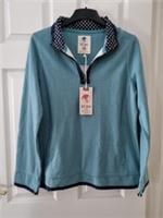Fat Face The Airlie Sweatshirt Top Size 14 Green Pop Blue Womens New BNWT