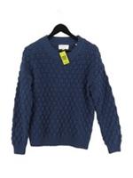 Fat Face Women's Jumper UK 12 Blue Cotton