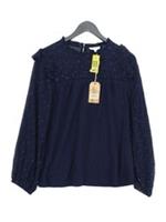 Fat Face Women's Blouse UK 12 Blue Cotton New with tags
