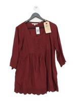 Fat Face Women's Top UK 14 Red 100% Viscose Tunic New with tags