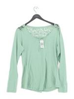 Fat Face Women's Top UK 14 Green Cotton with Cotton Basic New with tags