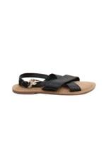 Fat Face Women's Sandals UK 6.5 Black Leather with Other Strappy New with tags