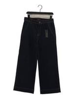 Fat Face Women's Jeans UK 10 Blue Cotton with Elastane Wide-Leg New with tags