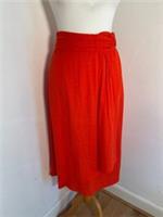 Fat Face Juni wrap skirt 8 NEW midi orange fixed pleated BNWT summer holiday - 8 Regular