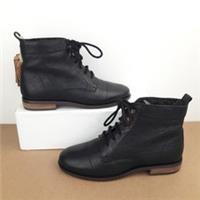Fat Face Womens Boots UK 5 Black Catrin Lace Up Boot Ladies Ankle Shoes Leather