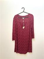 Fatface tunic top size 14 burgundy floral - 14 Regular