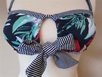 FAT FACE HIBISCUS NAVY FLORAL BIKINI TOP BNWOT 8-18