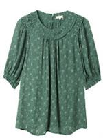 8New Women Fat Face Green Elizabeth Tea Ditsy Blouse Top Size 6 & 8 RRP £39.50 - 8 Regular