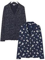 New Women Fat Face Soft Cotton Mix Jersey Pyjama Top Shirt Size 6-18 RRP £29.50 - 10 Regular