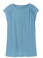 New Women Fat face Mid-Blue Cotton Mix Iona Crew T-Shirt Top Size 8-18 RRP £27.5 - 14 Regular
