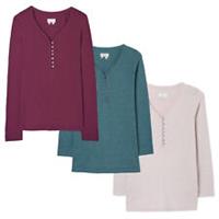 New Women Fat Face Cotton Lily Lace Henley Neck Top T-Shirt Size 6-12 RRP £29.50 - 10 Regular