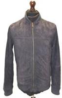 FatFace Mens Copper & Black Suede Bomber Jacket      B116 - XS Regular