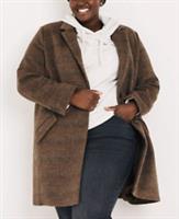 FatFace Charlotte Check Coat Jacket Ladies in Chocolate Brown.      B130 - 10 Regular