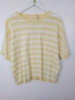 Fat Face Women's Knitted Top Size 14 White Yellow Striped RRP £45 NEW F2 - 14 Regular