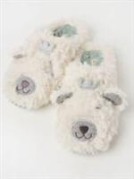 Fat Face Poppy White Polar Bear Borg Slippers BNWT Medium UK 5- UK 6.5