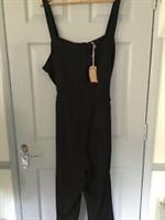 Fat Face Black Jumpsuit Size 24 Brand New With Tags Wide Leg - 24 Regular