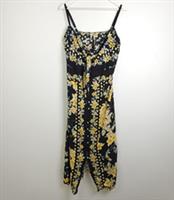 Fat Face Phoebe Citrus Floral Midi Dress Button Front Black Mix Size 16 NEW F2 - 16 Regular
