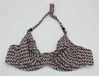 Fantasie Koh Lipe Geo Print Bikini Top Black Mix Size 38D Plunge NEW F2 - 38D Regular