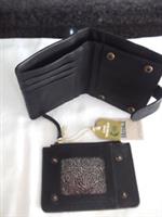 Fat Face black leather 'Betty Pop Out Cardholder Coin Purse' wallet