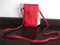 Fat Face 'Clara' red leather purse phone bag purse crossbody bag