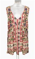 Fat Face Women's Tunic Size 12 Multicolour Aztec Print Crinkle Drawstring New F1 - 12 Regular