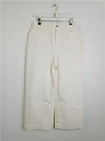 FatFace Women's Keswick Wide Ankle Crop Jean White Size 14R NEW F2 - 14 Regular